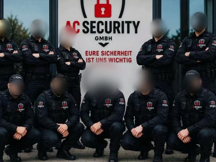Das Team von AC Security vor dem Firmensitz